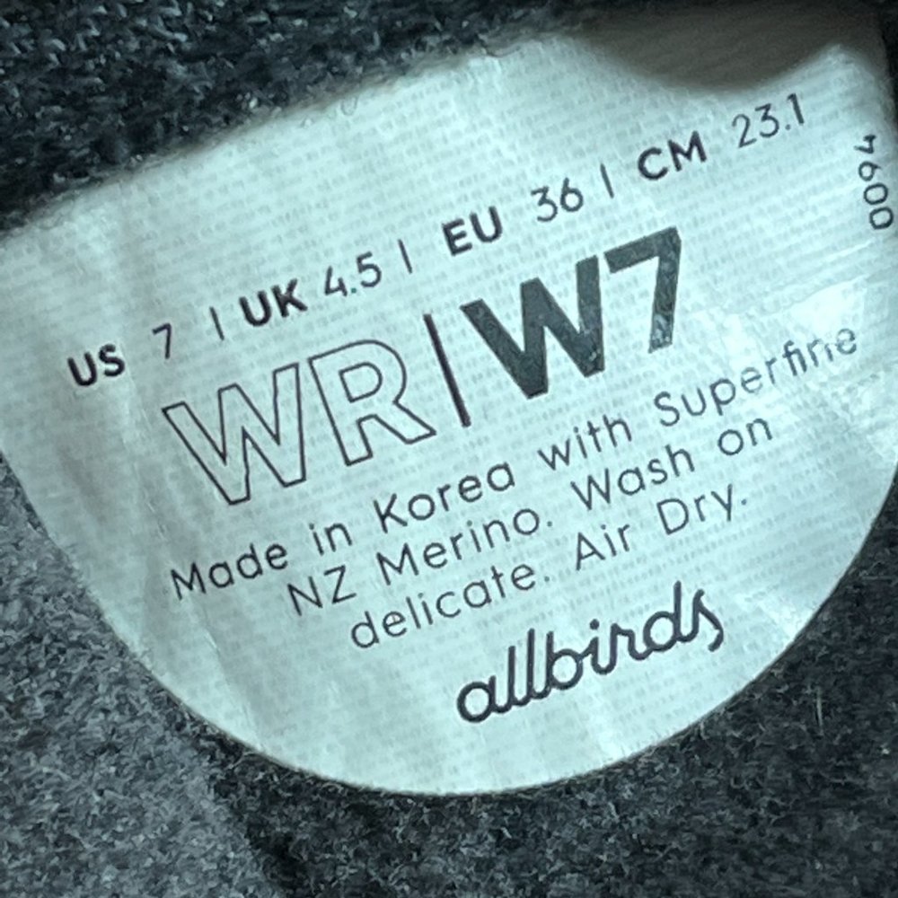 Allbirds Wool Runner Women's Gray Athletic Shoes - Picture 8 of 8